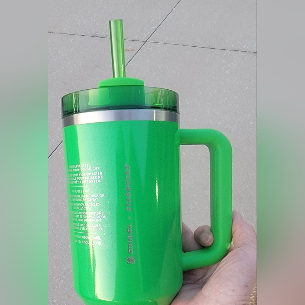 Stanley x Starbucks Target Exculsive 2025 PEARL GREEN 40oz Tumbler Quencher NWT - Picture 8 of 13